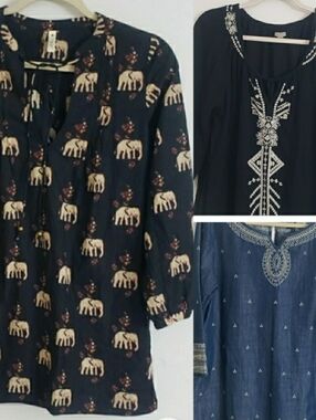 3pc Boho Bundle Featuring Nic&Zoe, Pink Chicken, & A 3rd Label Mediums Loose Fit